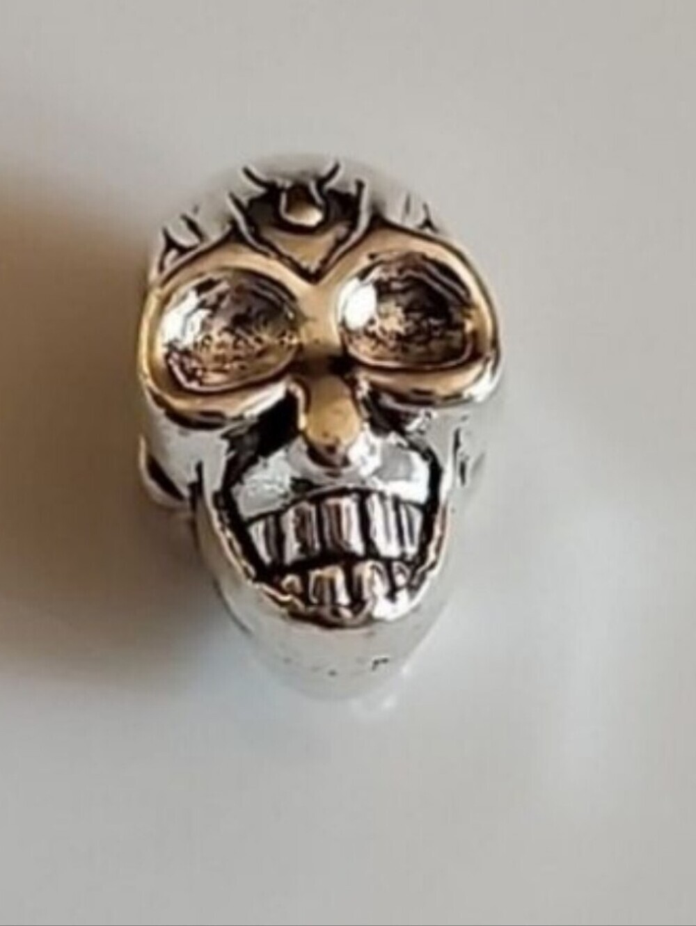 Skull  2 sided Charm for European  Bracelets  fits Pandora